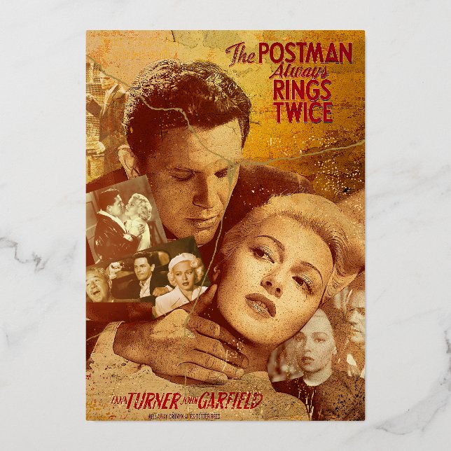 The Postman & Cora Smith Foil Holiday Card (Front)