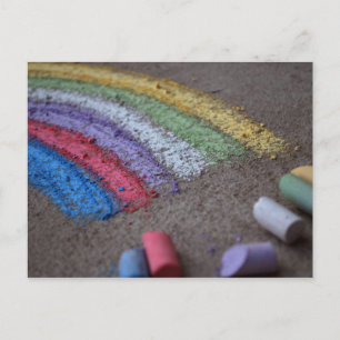 The Pot of Gold at the End of the Rainbow, Chalk Postcard