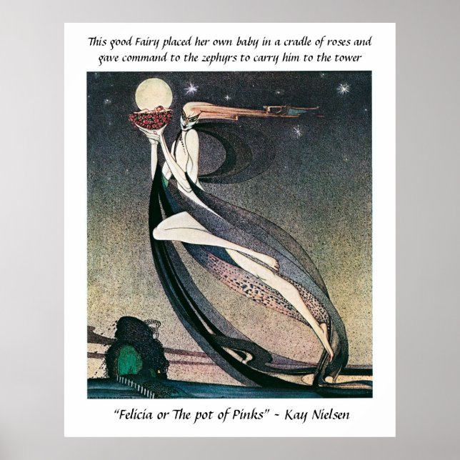 The pot of Pinks vintage fairytale Kay Nielsen Poster (Front)