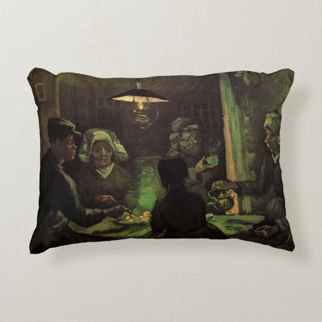 The Potato Eaters by Vincent van Gogh Accent Pillow (Front)