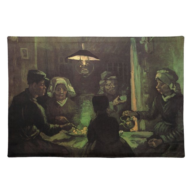 The Potato Eaters by Vincent van Gogh Cloth Placemat (Front)