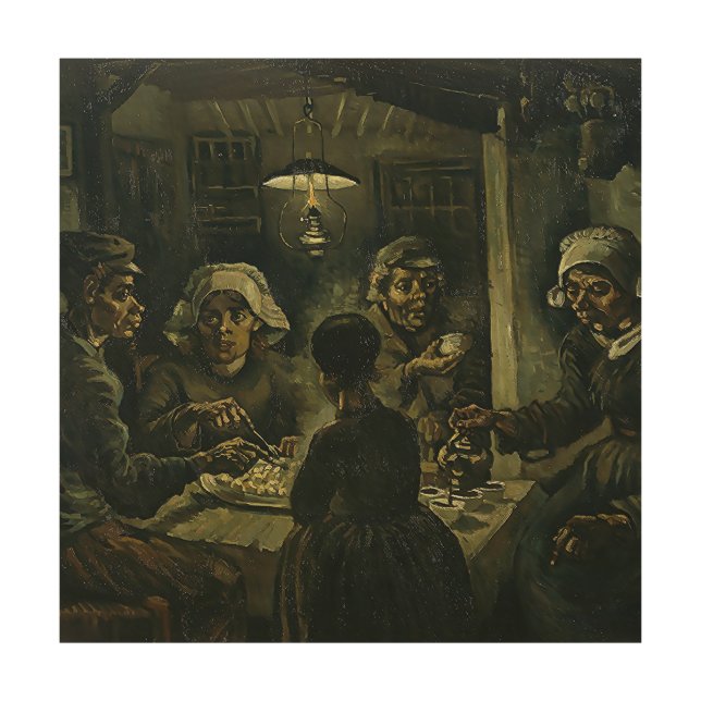 The Potato Eaters by Vincent Van Gogh   Wood Wall Art (Front)