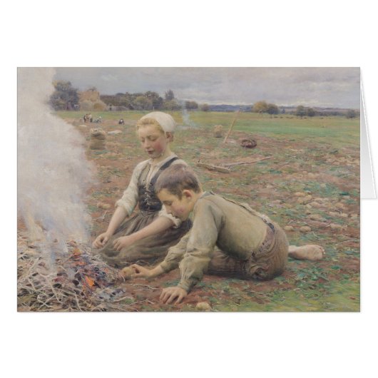 The Potato Gatherers, 1898 Cards (Front Horizontal)