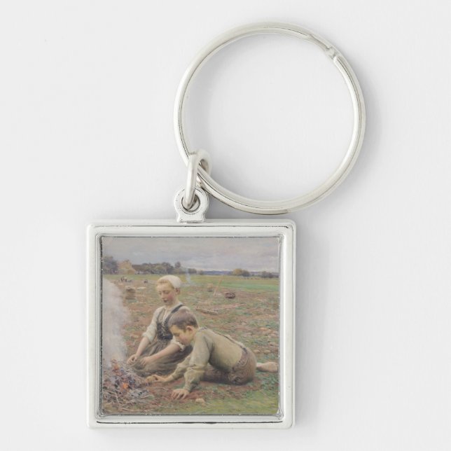 The Potato Gatherers, 1898 Keychain (Front)
