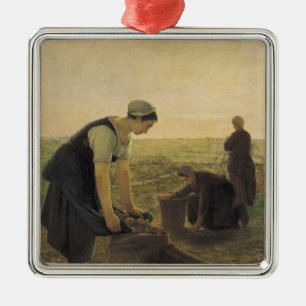 The Potato Harvest Metal Ornament
