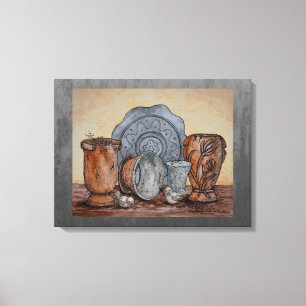 “The Potter’s Pots” Fine Art Still Life Canvas Print