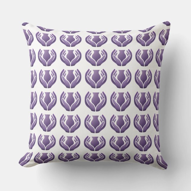 The Potter's Hand Throw Pillow (Front)