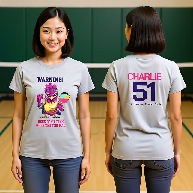 The Poultry Paddle Prodigy T-Shirt (Funny pickleball t shirt, print on back and front)