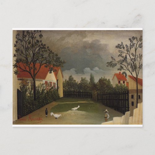 The Poultry Yard by Henri Rousseau Postcard