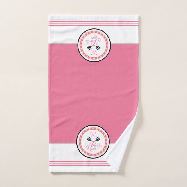 The Powder Room (Pink) Hand Towel (Hand Towel)