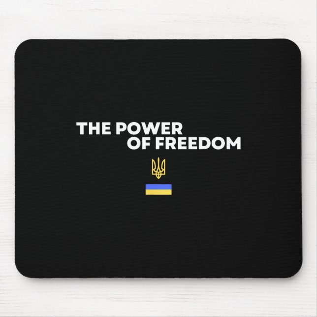 The Power Of Freedom Trident Ukrainian Flag Symbol Mouse Pad (Front)