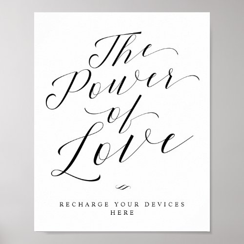 The Power of Love Device Charging Wedding Sign