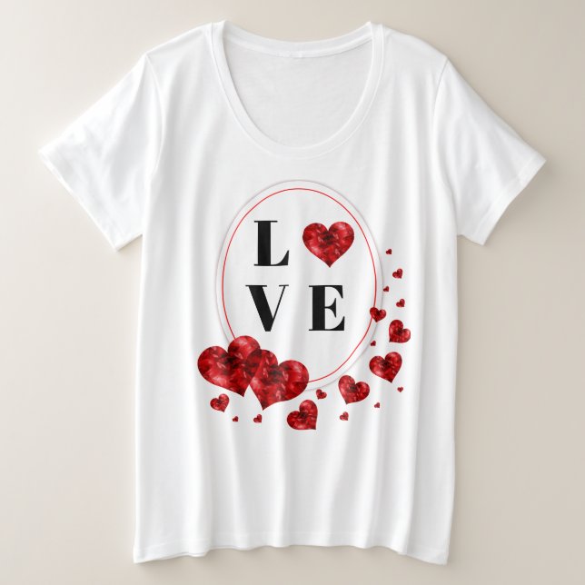 the power of love plus size T-Shirt (Design Front)
