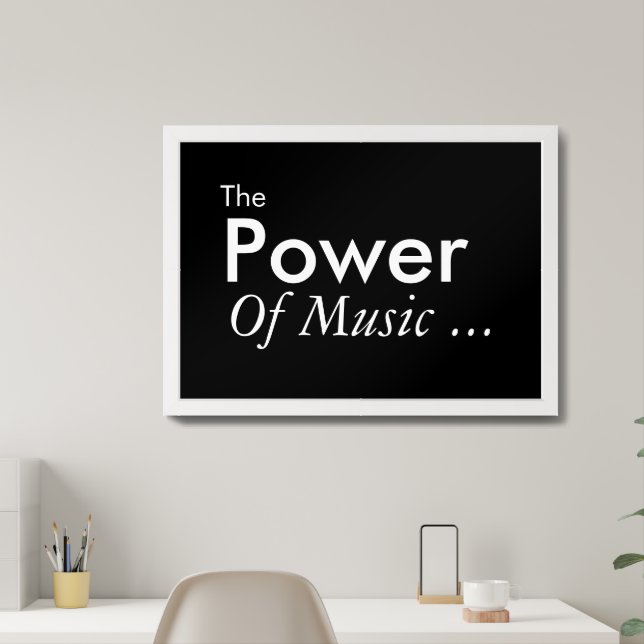 The Power Of Music Framed Art (Home Office)