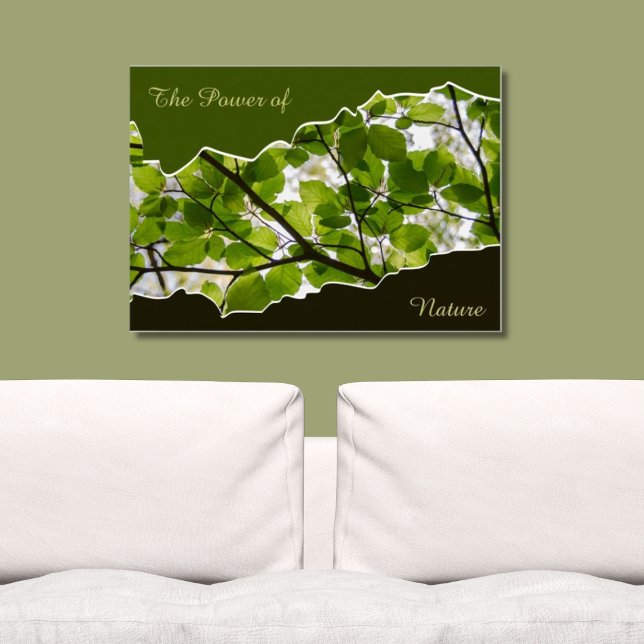 The Power Of Nature, Tree Foliage Photo Poster (Green and Black Wall Art, The Power of Nature)