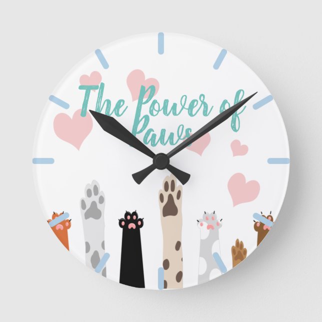 The Power of Paws  Round Clock (Front)