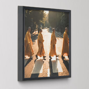 THE POWER OF PEACE - Inspirational Monk  Peel And Stick Photo Tile