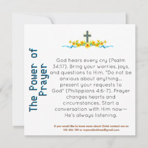 The Power of Prayer Witness Card