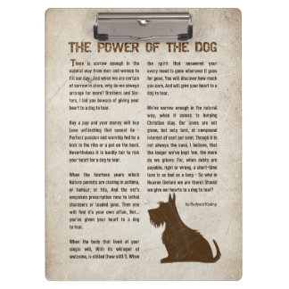 The Power of the Dog Poem - Rudyard Kipling Clipboard
