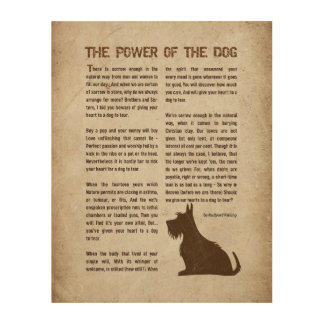 The Power of the Dog Poem - Rudyard Kipling Wood Wall Art