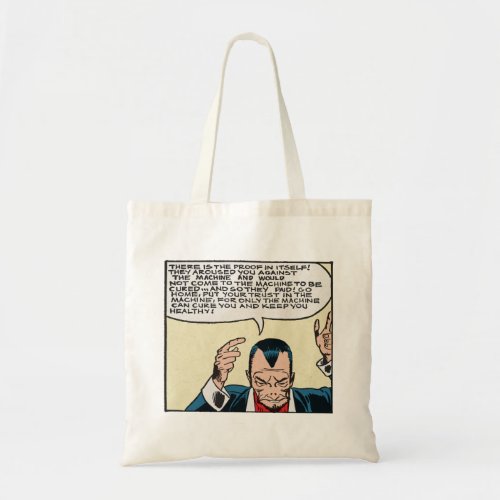The Power of the Machine Retro Outer Space Comics Tote Bag