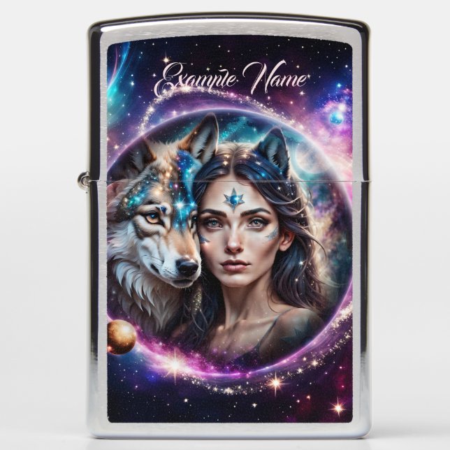 The power of the mystical wolf zippo lighter (Front)