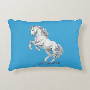 The Power of the Stallion Majestic Horse Graphic Accent Pillow