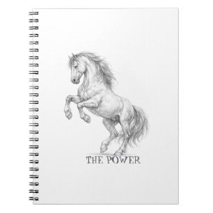 The Power of the Stallion   Majestic Horse Graphic Notebook