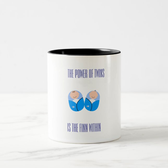 The Power of Twins Two-Tone Coffee Mug (Center)