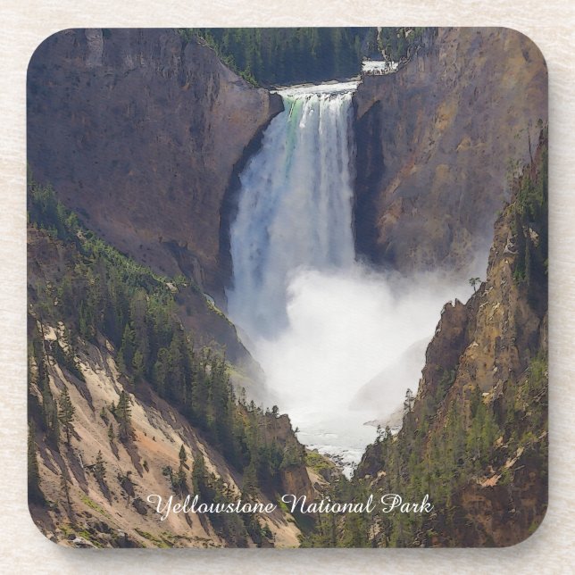 The Power Of Yellowstone Beverage Coaster (Front)