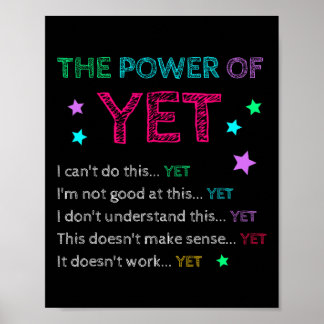 The Power Of Yet Ck To School Inspirational Teache Poster