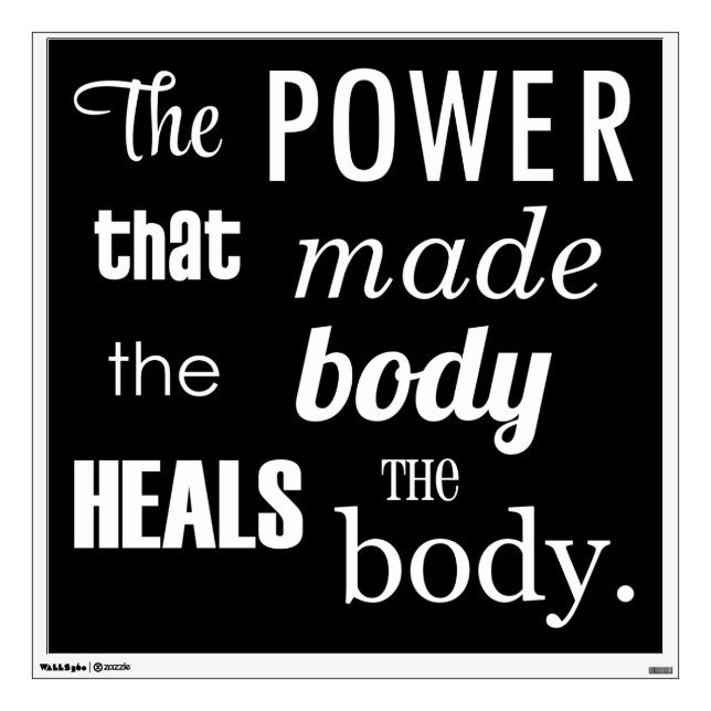 The Power That Made The Body Chiro Wall Decal (Front)