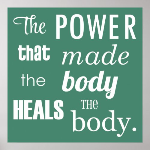 The Power That Made The Body Chiropractic Poster