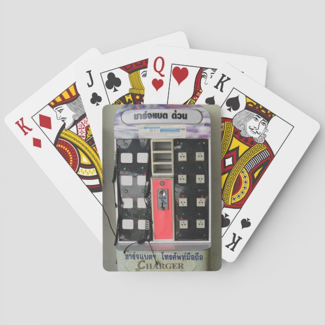 The Power Vendor ... Phone Charge Vending Machine Poker Cards (Back)