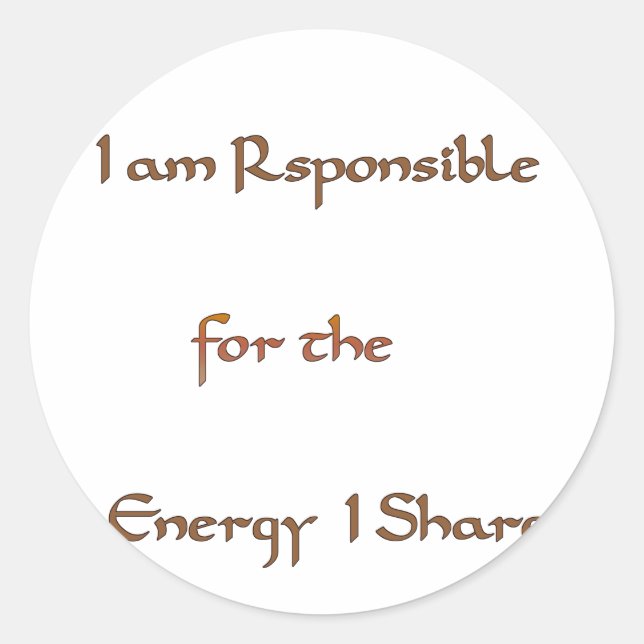The Power Within: Energy Matters Classic Round Sticker (Front)