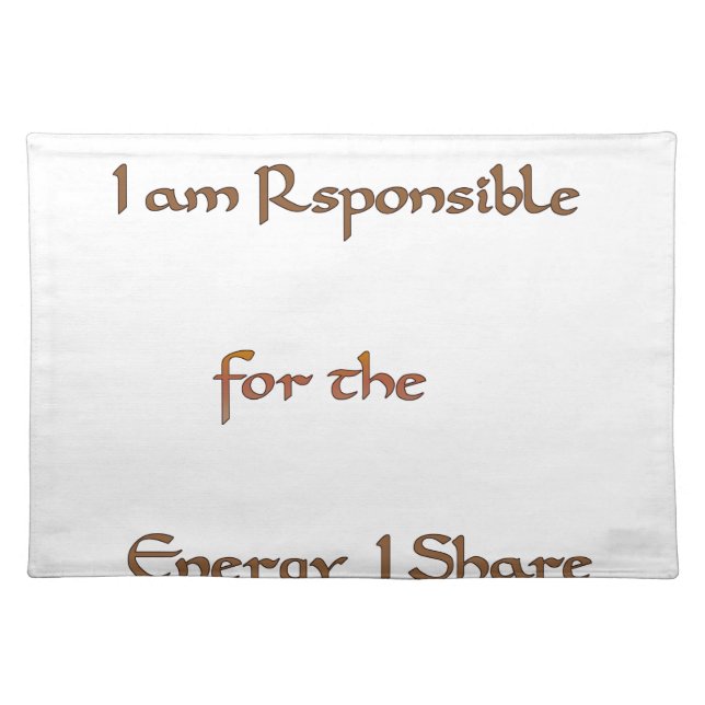 The Power Within: Energy Matters Cloth Placemat (Front)