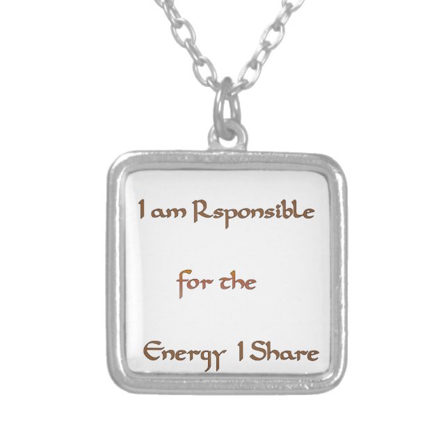 The Power Within: Energy Matters Silver Plated Necklace (Front)