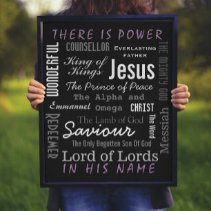 The Powerful Name of Jesus Christian Poster