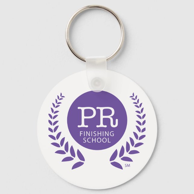 The PR Finishing School Keychain (Front)