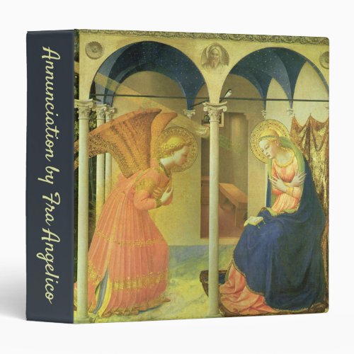 The Prado Annunciation by Fra Angelico 3 Ring Binder