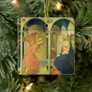 The Prado Annunciation by Fra Angelico Ceramic Ornament
