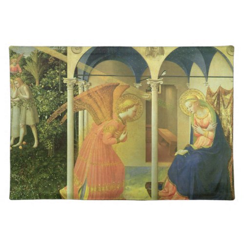 The Prado Annunciation by Fra Angelico Cloth Placemat