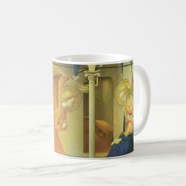 The Prado Annunciation by Fra Angelico Coffee Mug (Front Right)