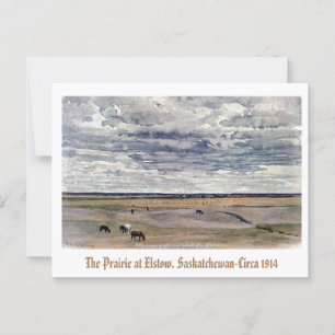 "The Prairie at Elstow, Saskatchewan-1914" Postcard