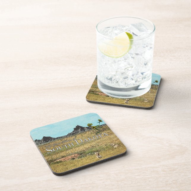 The Prairie Lands of South Dakota Beverage Coaster (Right Side)