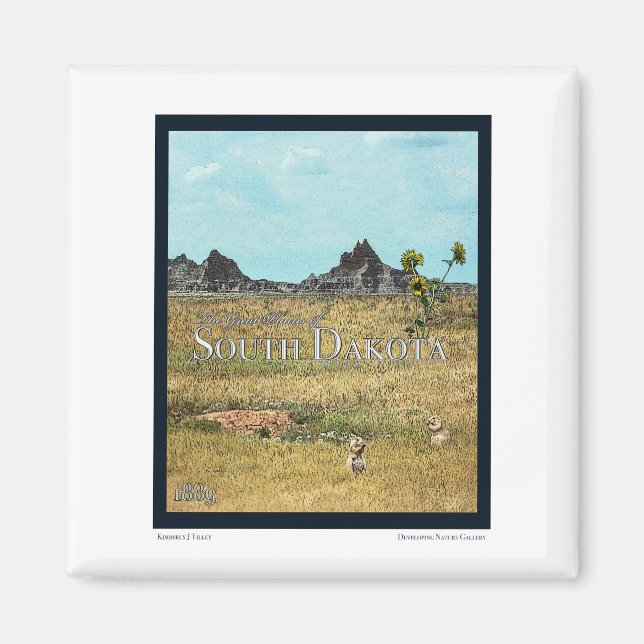 The Prairie Lands of South Dakota Magnet (Front)