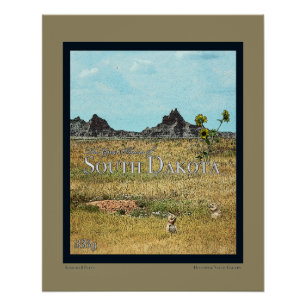 The Prairie Lands of South Dakota Poster