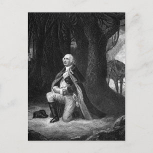 The Prayer at Valley Forge. Gen_War Image Postcard