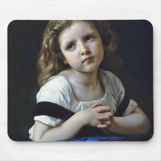 The Prayer, Bouguereau Mouse Pad (Front)