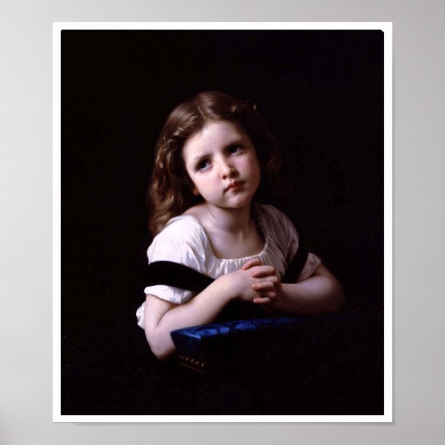The Prayer by WIlliam-Adolphe Bouguereau Poster (Front)